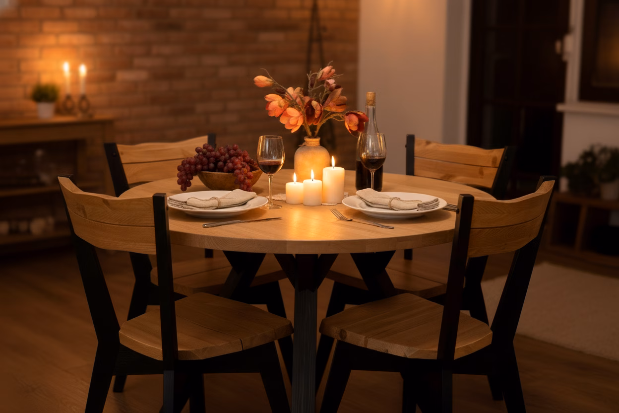 Ümarlaud Lana Ø115 cm + pikendus (mänd) - Image 3