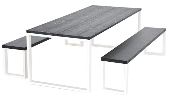 Söögilaud Edna 90x220 cm, metalljalgadega (mänd) - Image 38