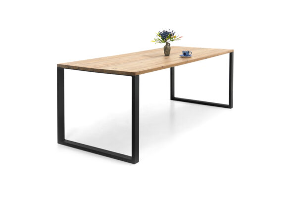 Söögilaud Edna 90x220 cm, metalljalgadega (mänd) - Image 8