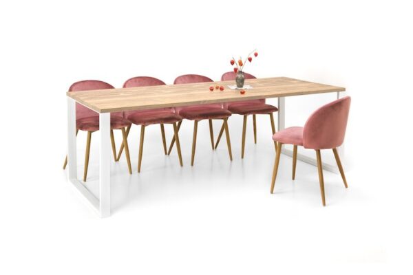 Söögilaud Edna 90x220 cm, metalljalgadega (mänd) - Image 19