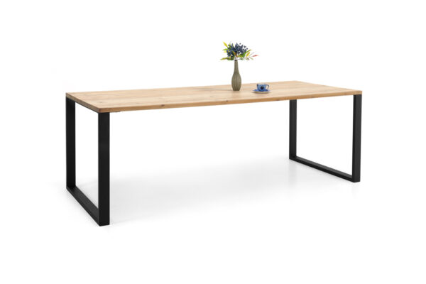 Söögilaud Edna 90x220 cm, metalljalgadega (mänd) - Image 7