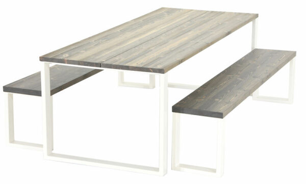 Söögilaud Edna 90x220 cm, metalljalgadega (mänd) - Image 27