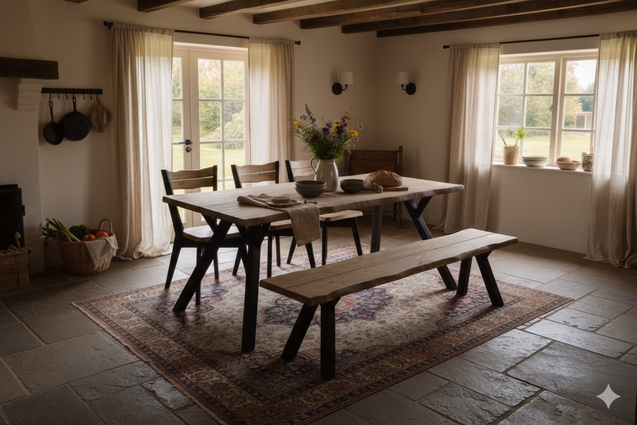 Söögilaud Lana 88x200 cm, puitjalgadega (mänd) - Image 12